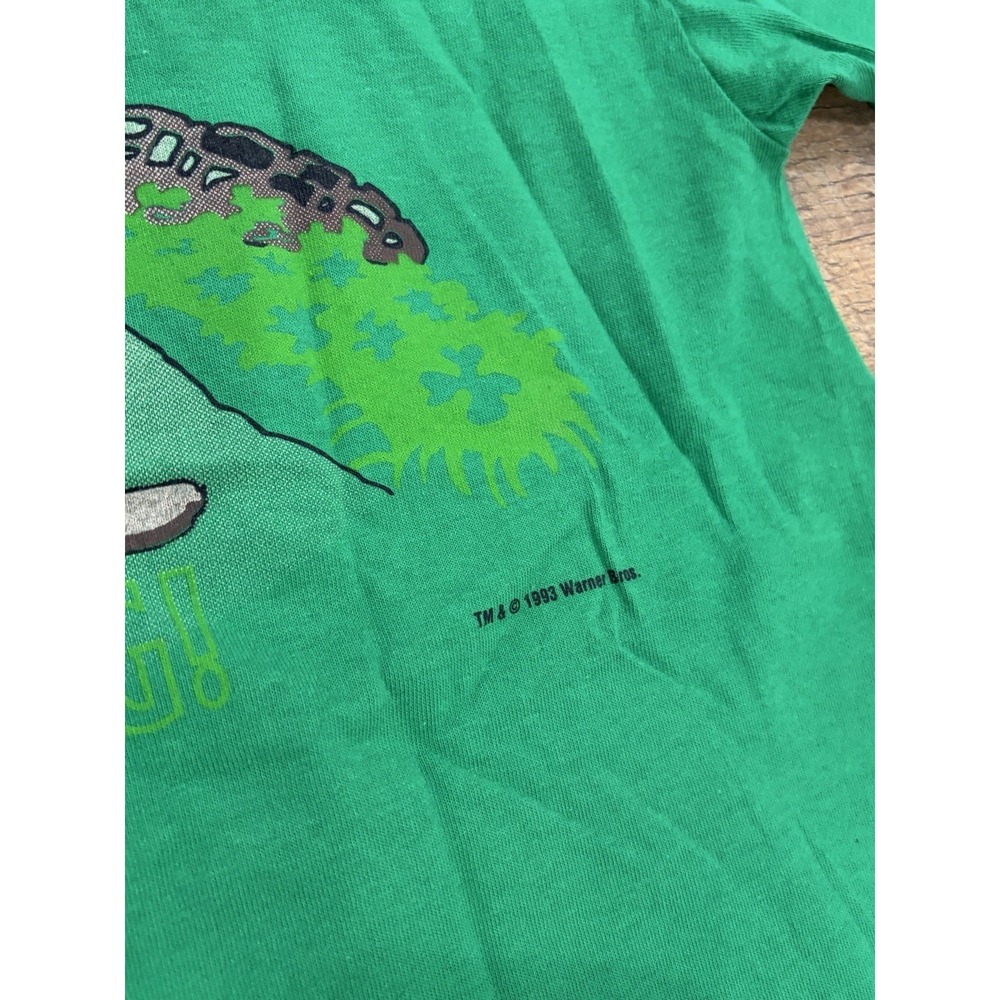NWT Vintage 1993 Looney Tunes Taz Irish Tee St. Patricks Day Large Green USA - Picture 7 of 9